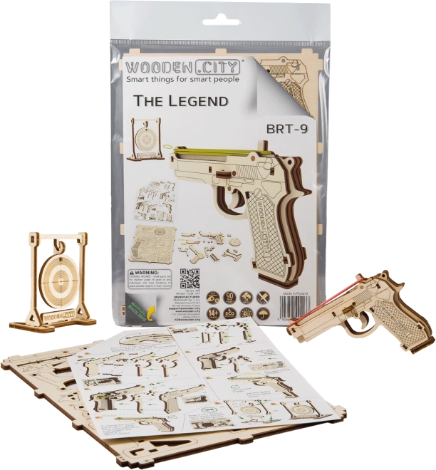 Ξύλινο 3D παζλ πιστόλι Legend BRT’19 WOODEN CITY (31 τεμάχια)