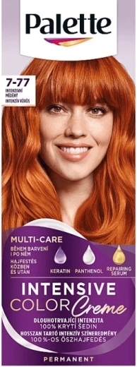 Κρεμώδης βαφή μαλλιών Palette Intensive Color Creme 7-77 έντονο χάλκινο 50 ml