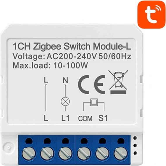 Έξυπνη μονάδα διακόπτη ZigBee AVATTO χωρίς ουδέτερο αγωγό TUYA