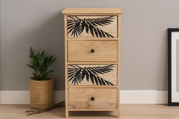 Συρταριέρα με 4 συρτάρια Zofia 40 × 29 × 73 cm
