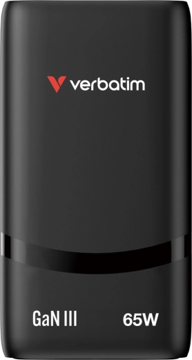 Φορτιστής Verbatim Fold 'n' Go GaN 65 W, 2× USB‑C (PD 3.0, PPS), μαύρος