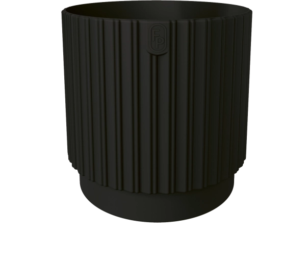 Γλάστρα MIKA Cyli Petit ECO Recycled 26 cm – βαθύ μαύρο