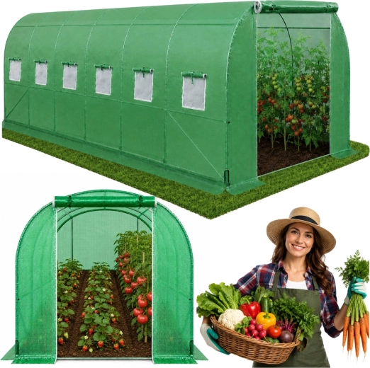 Θερμοκήπιο κήπου με μεμβράνη PRO 12 × 3 × 2 m (36 m²) με ενισχυμένη κατασκευή 25 mm