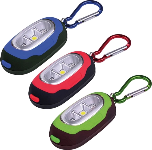 Solight LED φακός με καραμπίνερ 30 lm (COB LED) - 1 τεμάχιο