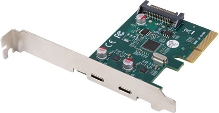 Κάρτα PCIe με 2× USB-C 3.2 Gen 2x1 (10 Gb/s) – low profile