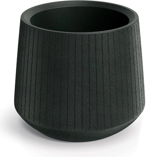 Γλάστρα Coro Bowl 48 cm – σκούρο γκρι πλαστικό δοχείο για εξωτερικό και εσωτερικό χώρο