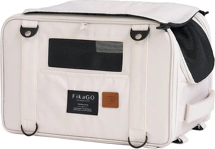 FIKAGO ταξιδιωτικός μεταφορέας για σκύλους και γάτες Truffle plus creamy cloud