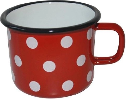 Εμαγιέ κούπα Puntík 0,5 l κόκκινη