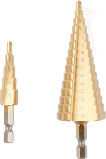 Σετ κλιμακωτών τρυπανιών για μέταλλο 4–32 mm, 2 τεμάχια