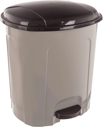 Πεντάλ κάδος απορριμμάτων από πλαστικό UH 11,5 l, καφέ-καφέ