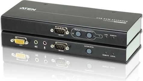 USB KVM extender VGA/ήχος μέσω Cat5 με RS-232 (1280×1024 @ 200 m)