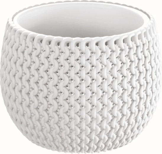 Γλάστρα Splofy Bowl με εσωτερικό ένθετο 18 cm λευκή