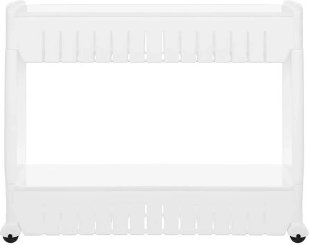 Κινητό ράφι κουζίνας ή μπάνιου με ροδάκια, λευκό