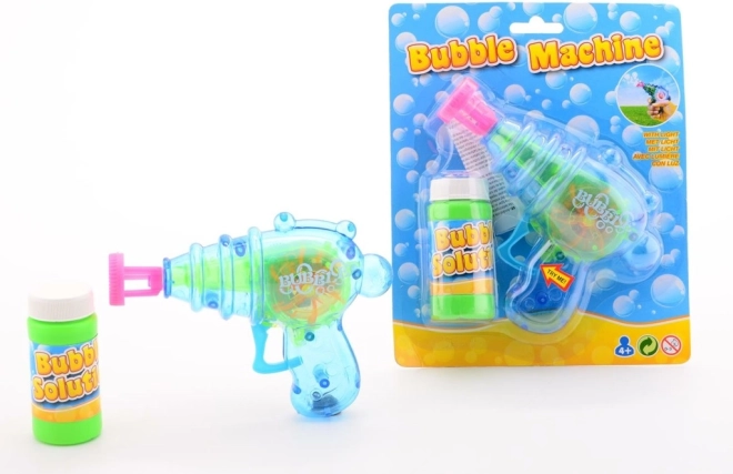 Φωτεινό πιστόλι σαπουνόφουσκων με υγρό σαπουνόφουσκων