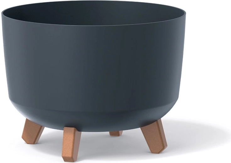 Γλάστρα Gracia 34 cm ανθρακί με πόδια
