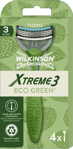 Wilkinson Sword Xtreme3 Eco Green ανδρικά ξυραφάκια μίας χρήσης 4 τεμ.