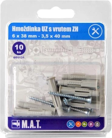 Κόμπος-βύσμα (ούπα) με χείλος 6 mm με βίδα (σετ 10 τεμ.)