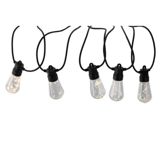 Φωτεινή γιρλάντα κήπου 20 m, 20 LED, θερμό λευκό, IP44, 12 V με γάντζους