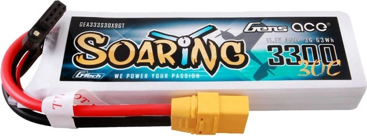 Gens Ace G‑Tech Soaring 3300 mAh 11,1 V 30C μπαταρία LiPo 3S με σύνδεσμο XT90