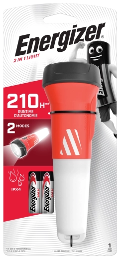 Energizer 2 σε 1 χειροκίνητη κατασκηνωτική λυχνία και νυχτερινό φως - 1 τεμάχιο