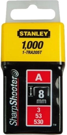 Συνδετήρες 8 mm τύπου A STANLEY (1000 τεμ.)