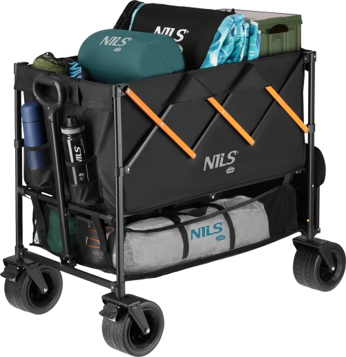Καρότσι κάμπινγκ NILS Camp NC2607 XXL 160 l μαύρο-πορτοκαλί
