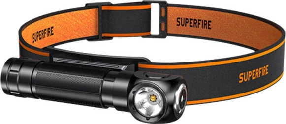 Φακός κεφαλής 2σε1 SUPERFIRE TH04 με ισχύ 600 lm και USB‑C