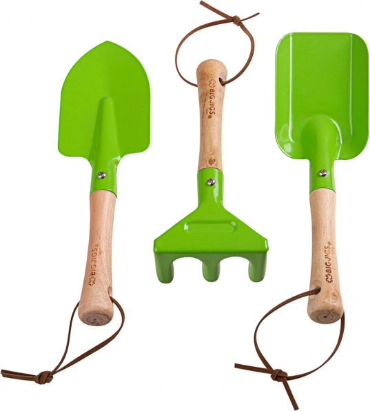 Bigjigs Toys παιδικά χειροκίνητα εργαλεία κήπου – σετ 3 τεμ.