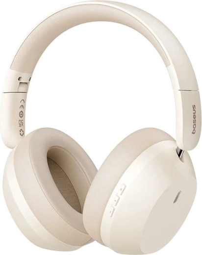 Baseus Bass 35 Max ασύρματα ακουστικά κεφαλής Bluetooth 5.3 μπεζ