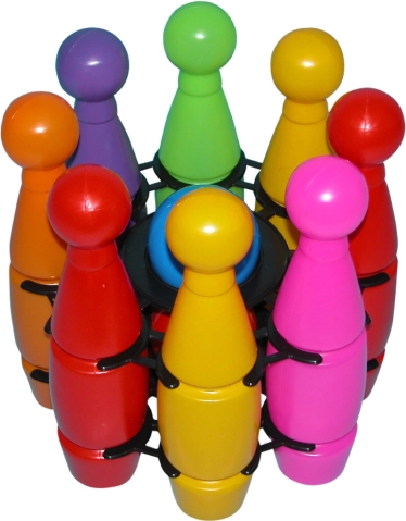 Πλαστικά μπόουλινγκ σε διχτάκι – οικογενειακό σετ μπόουλινγκ