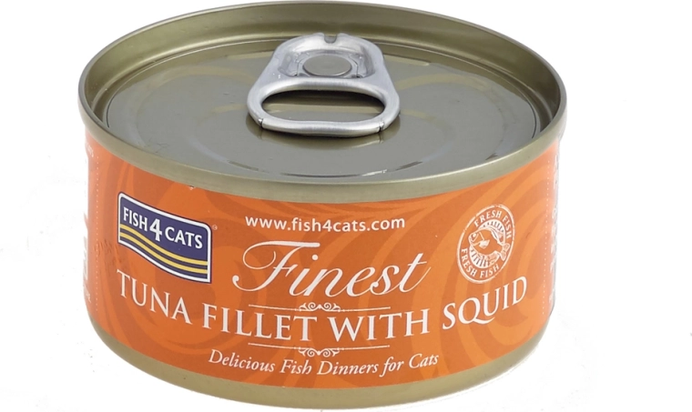 Κονσέρβα για γάτες τόνος με καλαμάρι 70 g Fish4Cats Finest