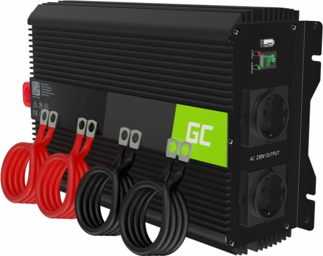 Green Cell INVGC10 μετατροπέας τάσης αυτοκινήτου PRO 12V σε 230V, 2000W/4000W