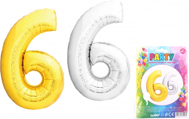 Φουσκωτό μπαλόνι σε σχήμα αριθμού 6