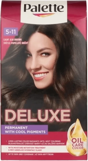 Palette Deluxe 5-11 ανοιχτό σταχτί καστανό χρώμα μαλλιών 50 ml