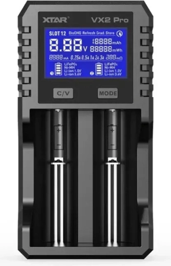 Xtar VX2 pro set καθολικός φορτιστής συσσωρευτών