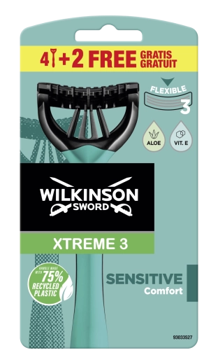 Ανδρικά ξυραφάκια μίας χρήσης WILKINSON SWORD Xtreme3 Sensitive 6 τεμ.