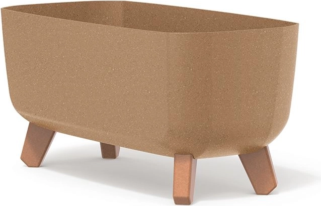 Ορθογώνια γλάστρα με ποδαράκια GRACIA CASE ECO WOOD 39 cm naturo