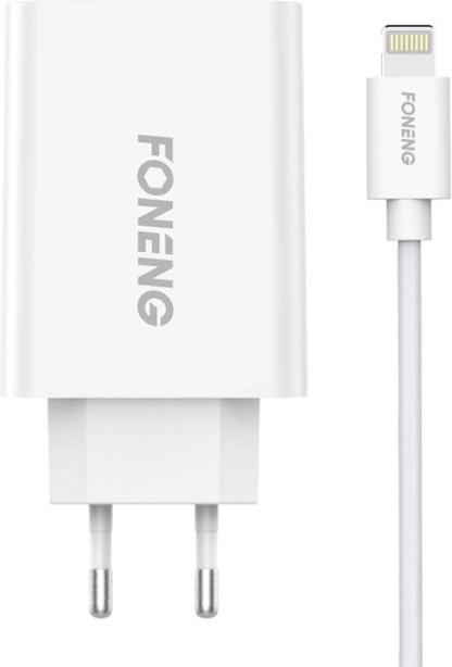 Γρήγορος φορτιστής Foneng με μία θύρα USB 10,5 W + καλώδιο USB–Lightning