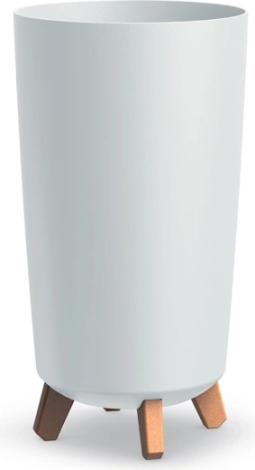 Λευκή γλάστρα σε ποδαράκια Gracia Tubus Slim 24 × 44,5 cm
