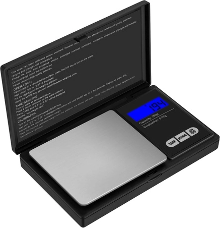 Ruhhy ψηφιακή ζυγαριά κοσμημάτων τσέπης 200 g / 0,01 g με προστατευτικό κάλυμμα και LCD