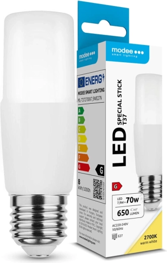 Λάμπα LED Modee Lighting Stick T37 7,9 W E27, θερμό λευκό, 650 lm