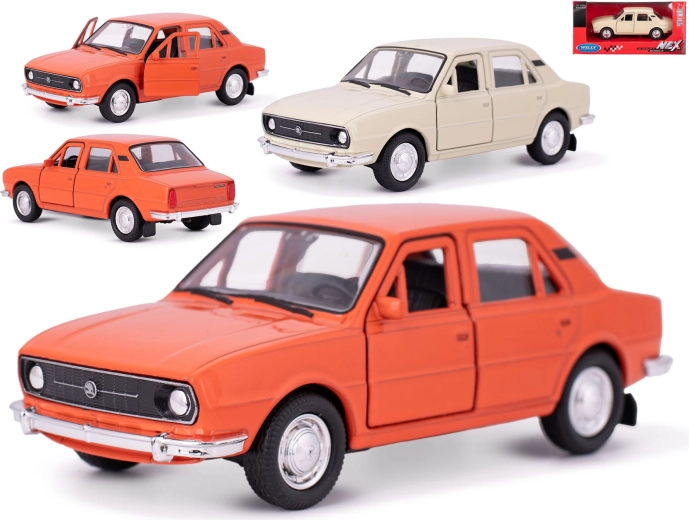 Μεταλλικό μοντέλο αυτοκινήτου Škoda 105L 1976 με μηχανισμό οπισθοκίνησης – Welly 1:36