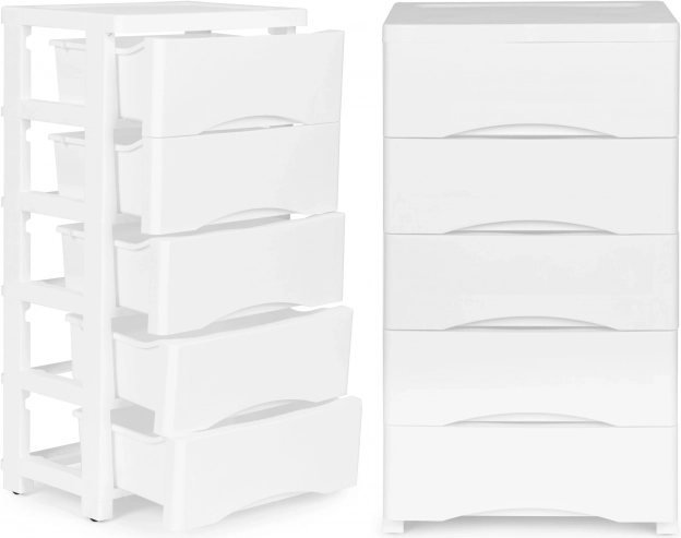 Κινητό ντουλάπι με συρτάρια 5 θέσεων ModernHome λευκό