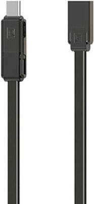 Remax RC-070TH καλώδιο δεδομένων 3σε1, USB‑C / Micro‑USB / Lightning, 1 m, μαύρο