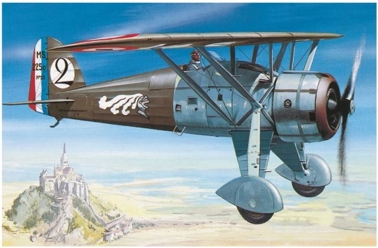 Μοντέλο Morane Saulnier MS 225 1:72 9,2x15,4cm σε κουτί 25x14,5x4,5cm