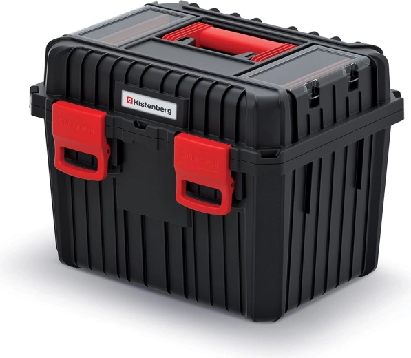 Βαλίτσα εργαλείων Heavy μαύρη 445 × 360 × 337 mm με θήκες στο καπάκι