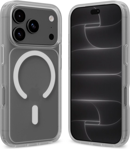 Crong Hybrid Matte Magnetic θήκη MagSafe για iPhone 18 Pro / 17 Pro λευκή