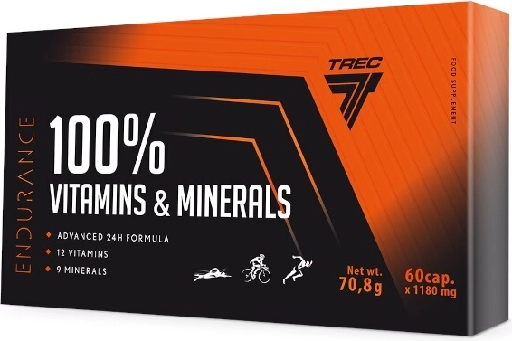 Trec Endurance 100% vitamins & minerals πολυβιταμίνες για αθλητές 60 κάψουλες