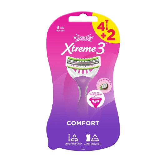 Γυναικεία μιας χρήσης ξυραφάκια Wilkinson Sword Xtreme 3 Beauty, 6 τεμ.