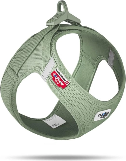 Curli σαμαράκι για σκύλους με κούμπωμα Air-Mesh olive 2XS (2–4 kg)